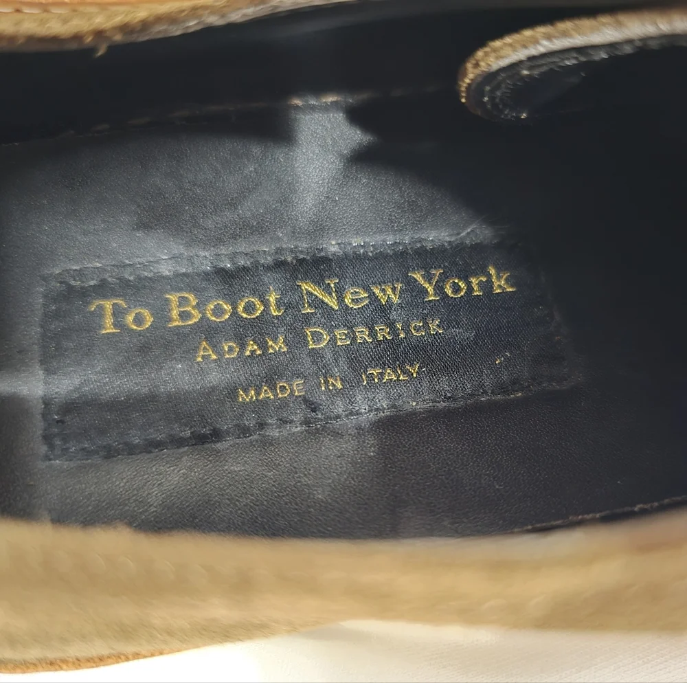 To Boot New York Adam Derrick Geoffrey Tan Suede Sneaker Minimalist Casual Sz 8